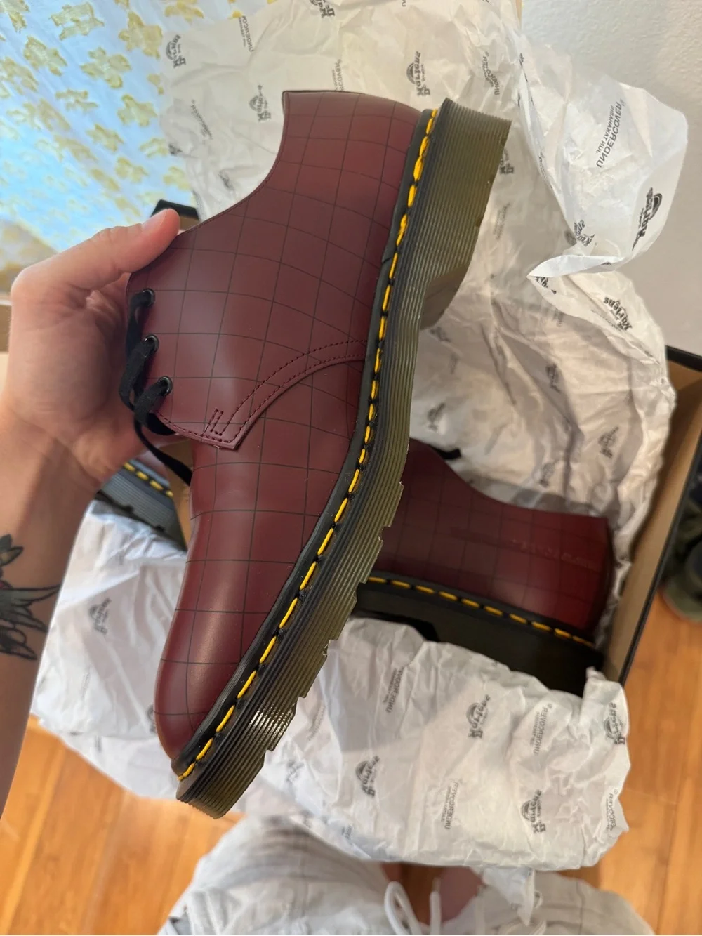 RARE Dr. Martens Men’s Burgundy Leather Oxford x UNDERCOVER